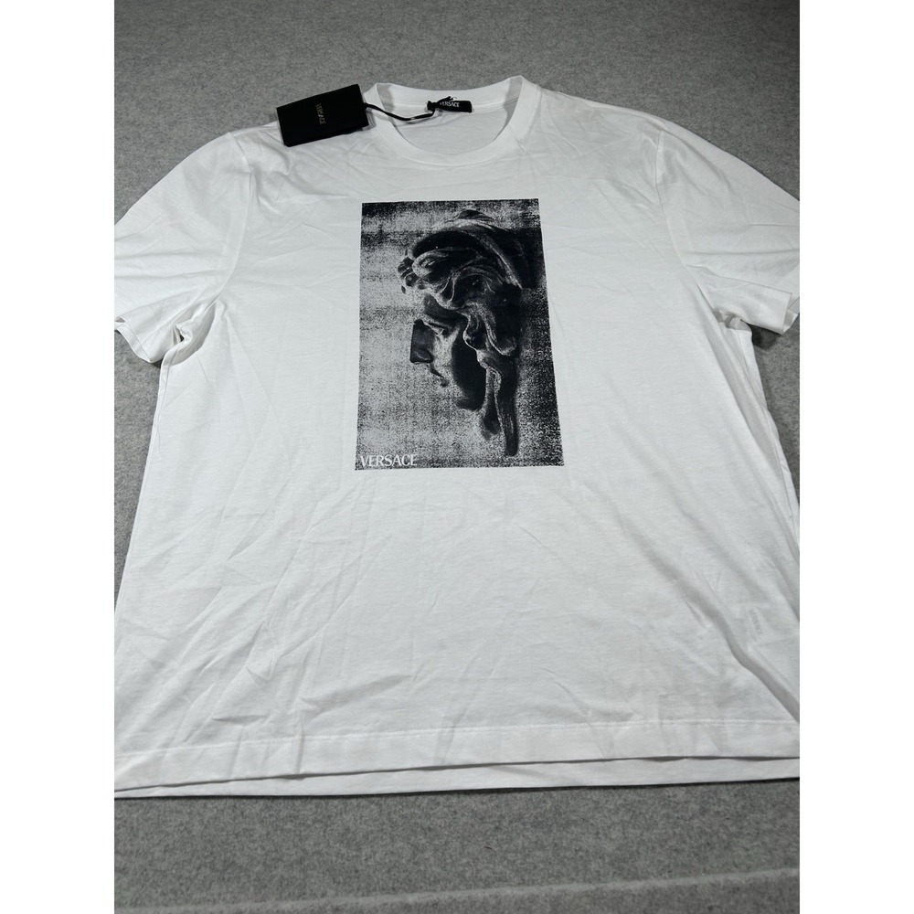 VERSACE White MEDUSA Graphic Cotton Crew Neck Short Sleeve T Shirt X-Large NWT
